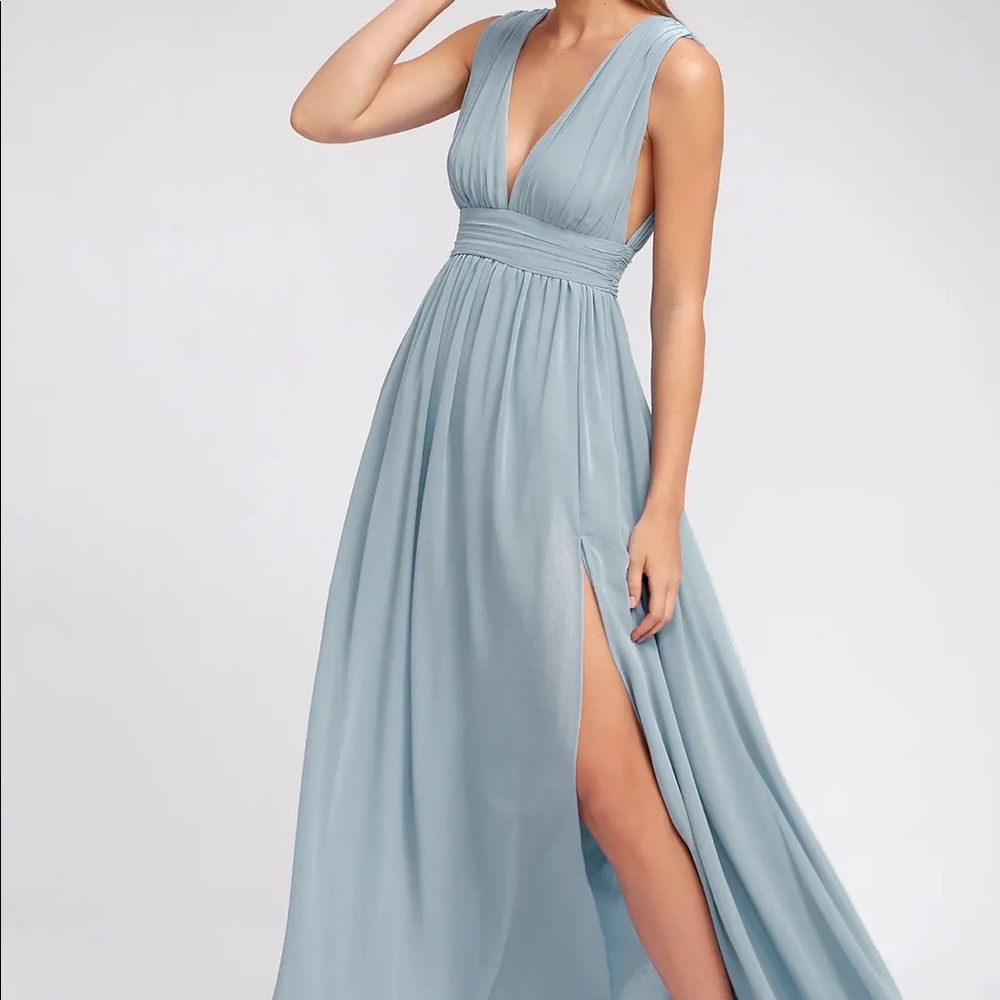 Lulu Heavenly Hues Light Blue Maxi Dress